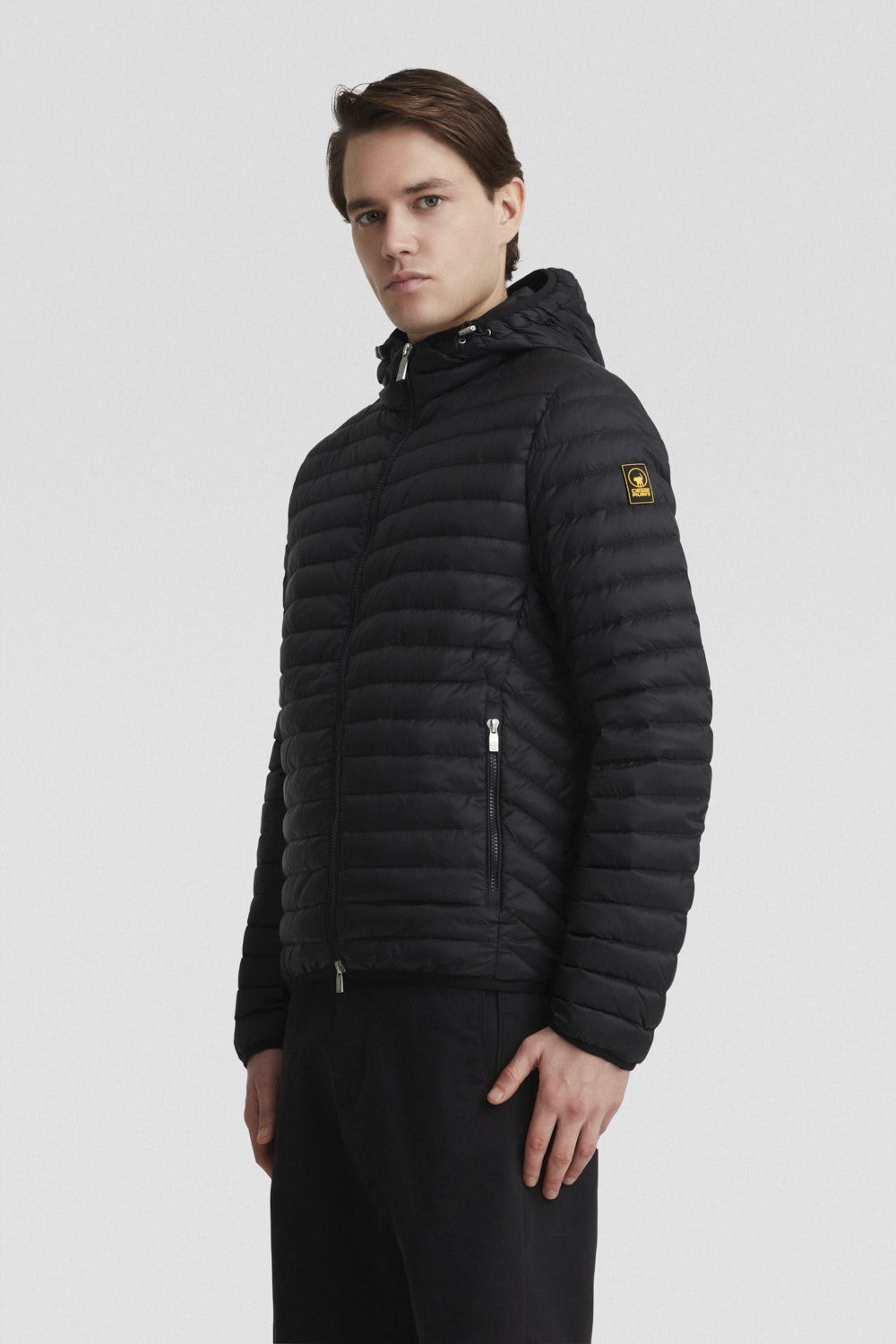 ciesse-outdoor-daunenjacke-herren-schwarz-kapuze-echt-daune image 2