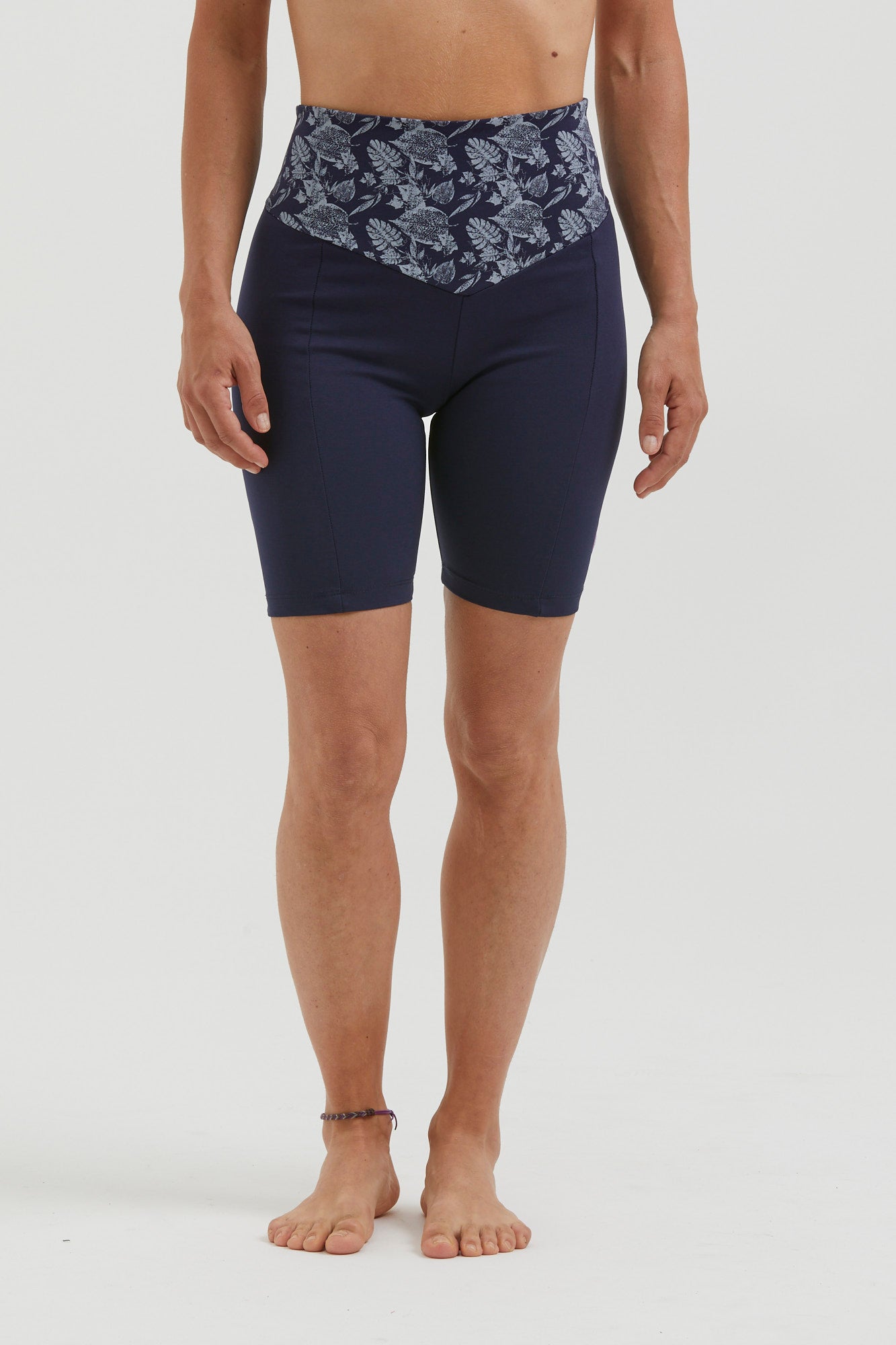 e9-vale-short-leggings-damen-ocean-blue-slim-fit-baumwolle image 4
