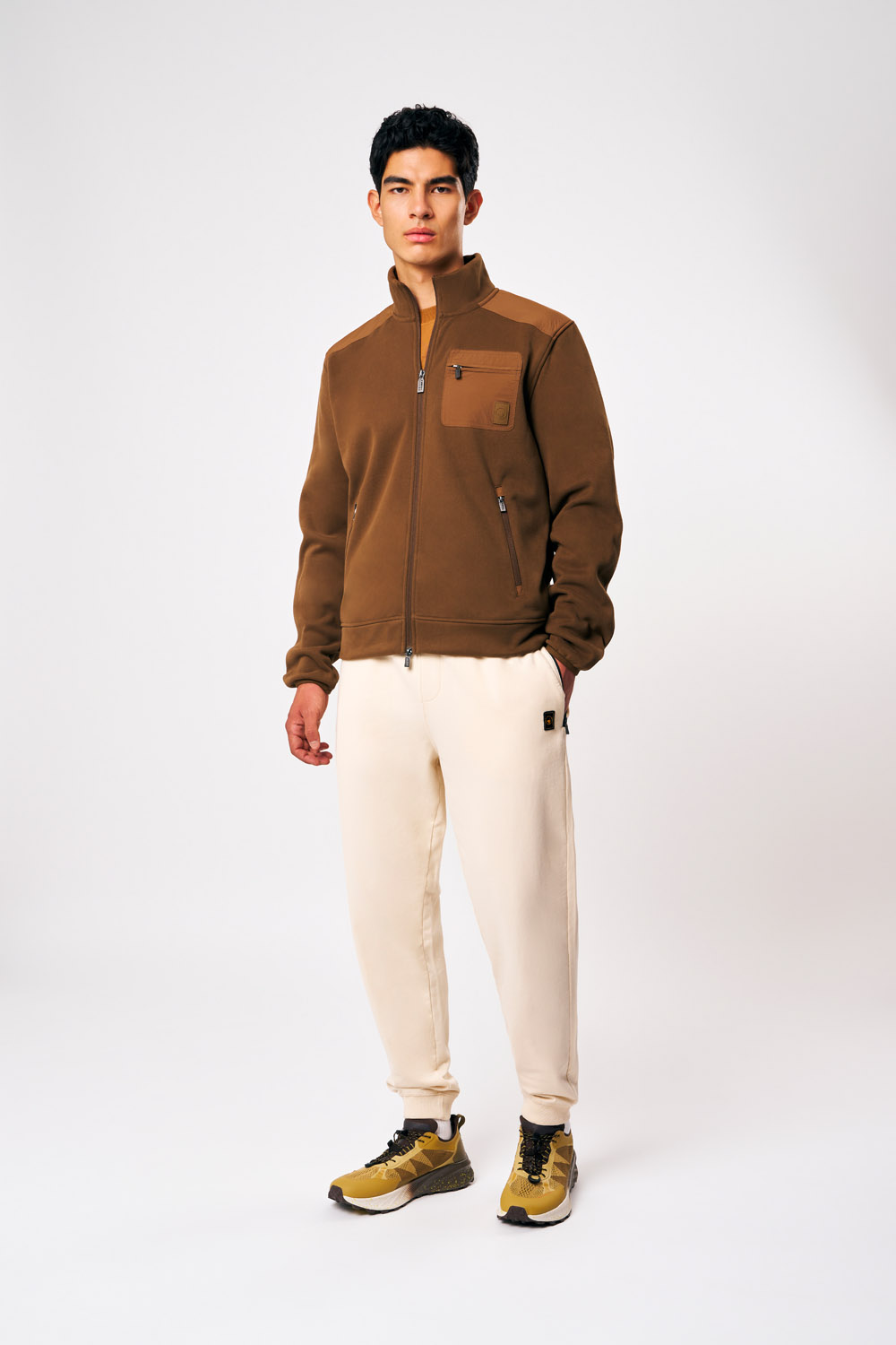 ciesse-outdoor-ziad-full-zip-hoodie-braun-baumwollmix-doppel-zip image 2