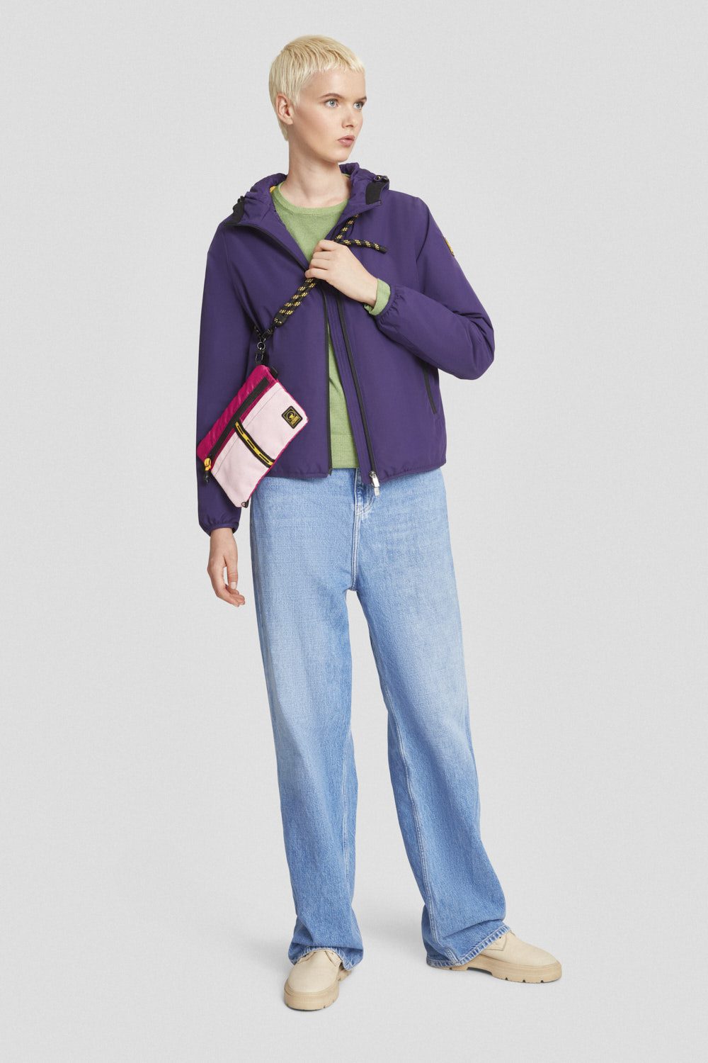 ciesse-winterjacke-steppjacke-lila-kapuze-polyester-dwr image 1