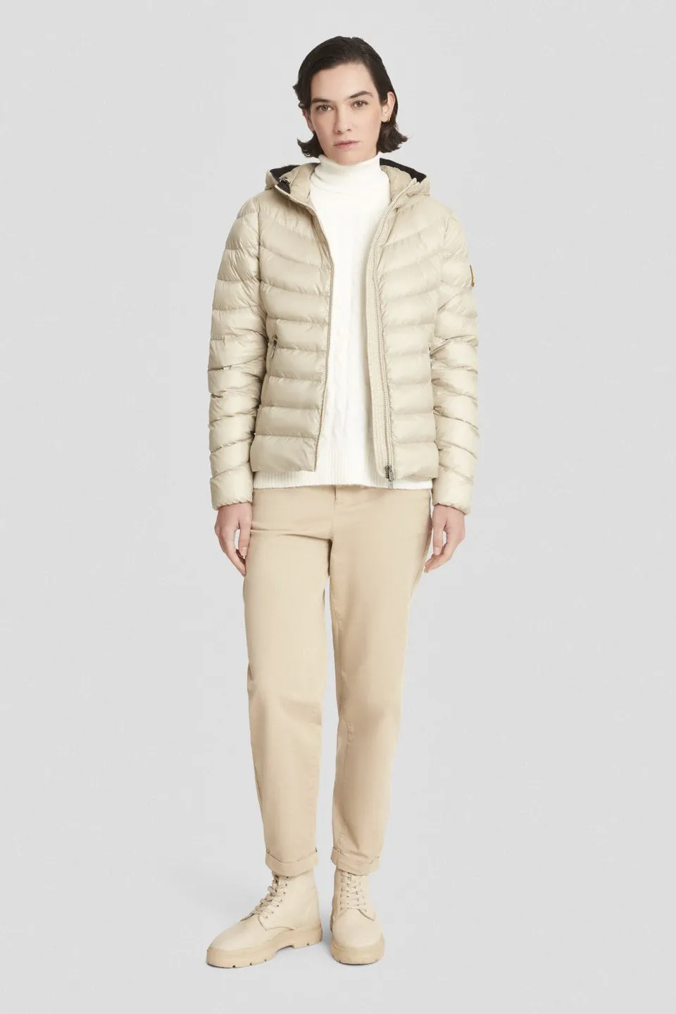 ciesse-outdoor-daunenjacke-braun-leicht-800fp-kapuze image 1