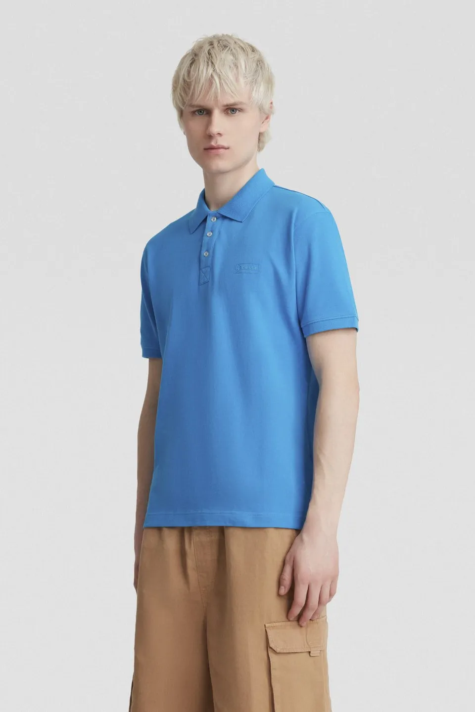 ciesse-polo-poloshirt-blau-jersey-stretch-kurzarm image 1