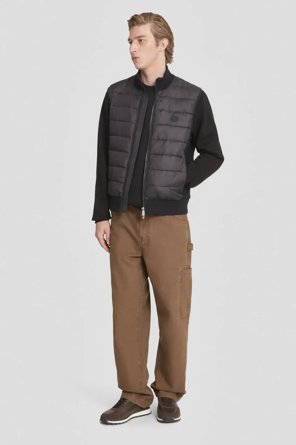 ciesse-outdoor-steppweste-schwarz-wattiert-strick-m image 1