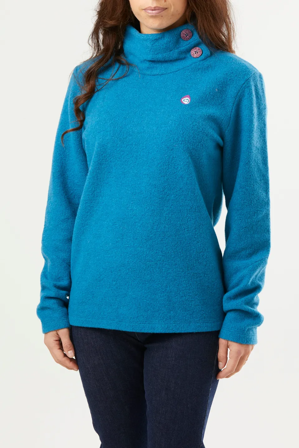 e9-lara-2-2-pullover-petrol-wolle-regular-fit image 1