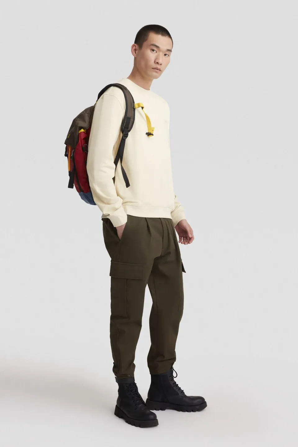 ciesse-felpe-sweatshirt-beige-rundhals-aus-baumwolle image 1