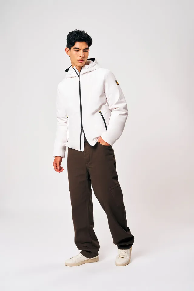 ciesse-outdoor-peter-winterjacke-weiss-mit-kapuze-wattiert image 1