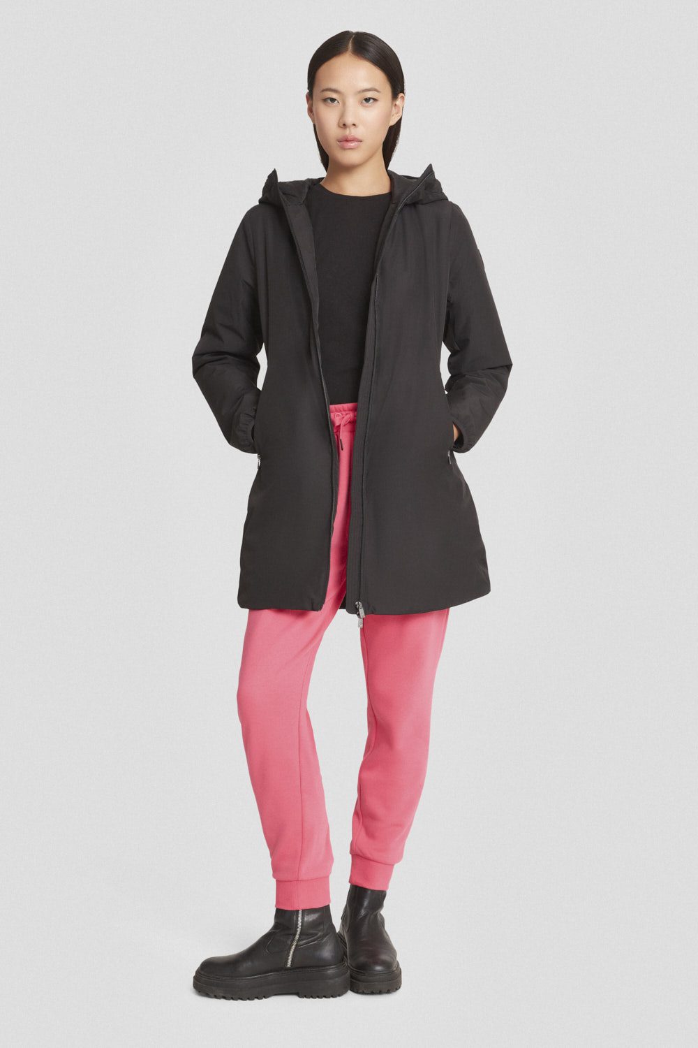 ciesse-outdoor-winterjacke-lang-schwarz-kapuze-dwr-2 image 1