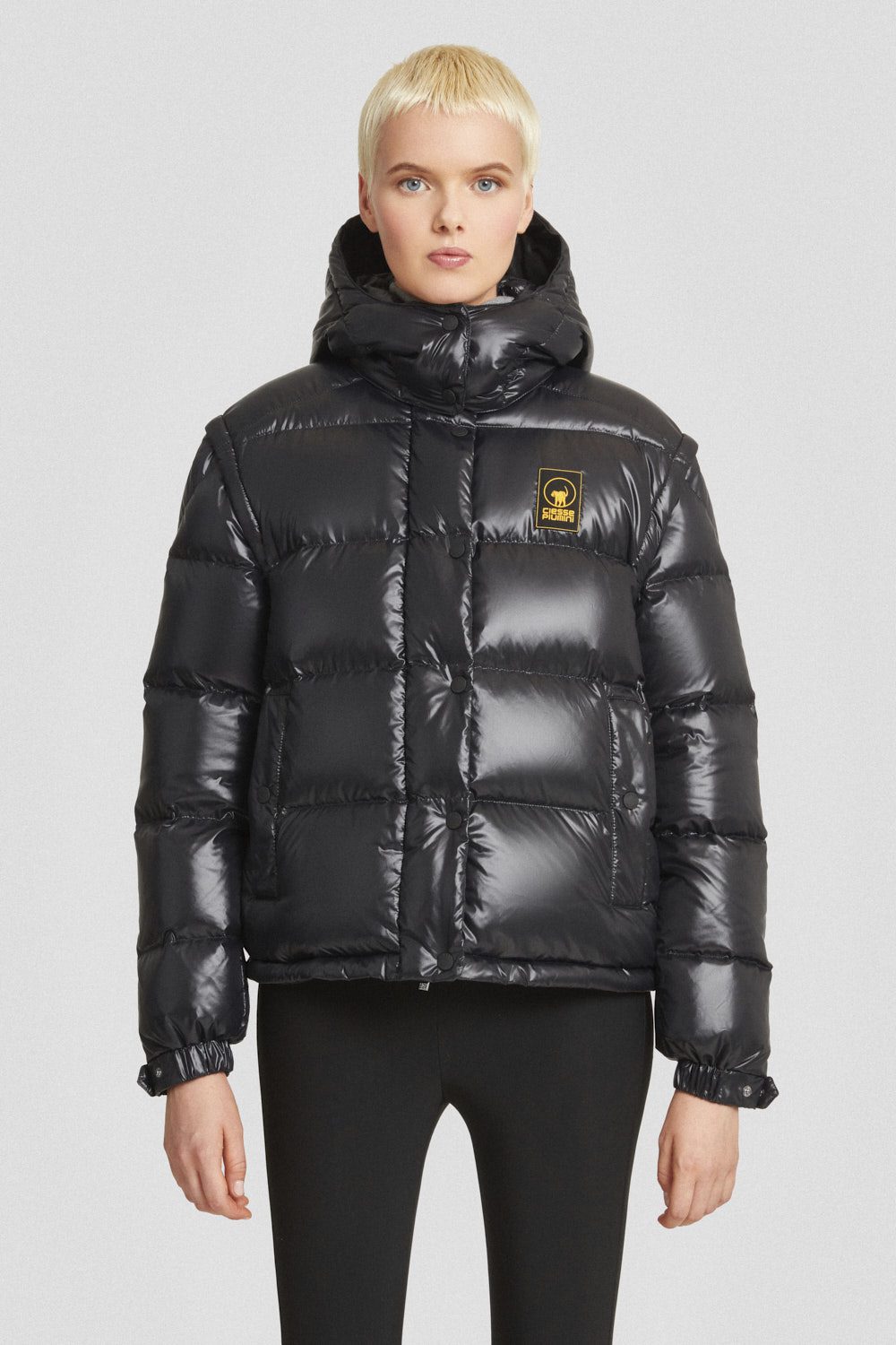 ciesse-outdoor-piumino-schwarze-steppjacke-mit-kapuze-weste image 2