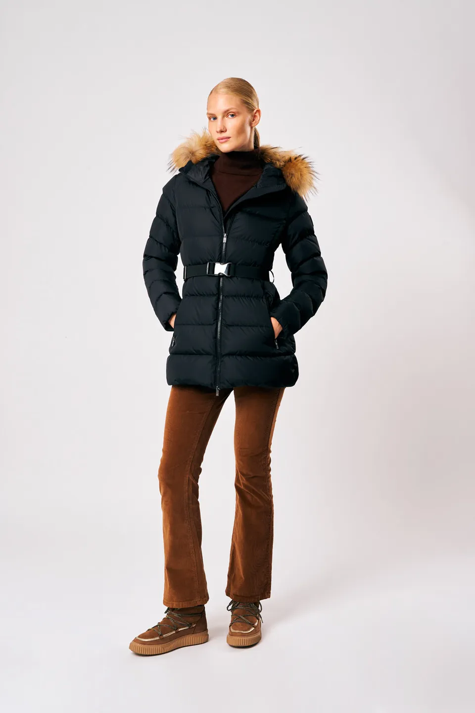 ciesse-outdoor-rosalia-real-fur-damen-winterjacke-schwarz-echtpelz image 1