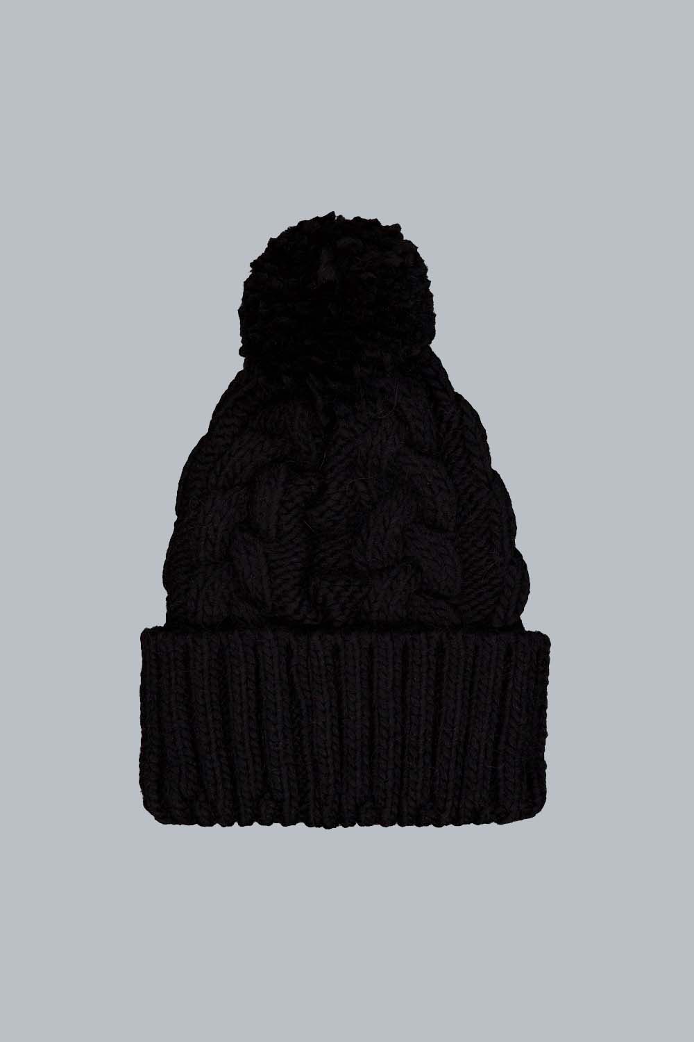 ciesse-outdoor-scilly-m-tze-schwarz-zopfstrick-bommel image 2