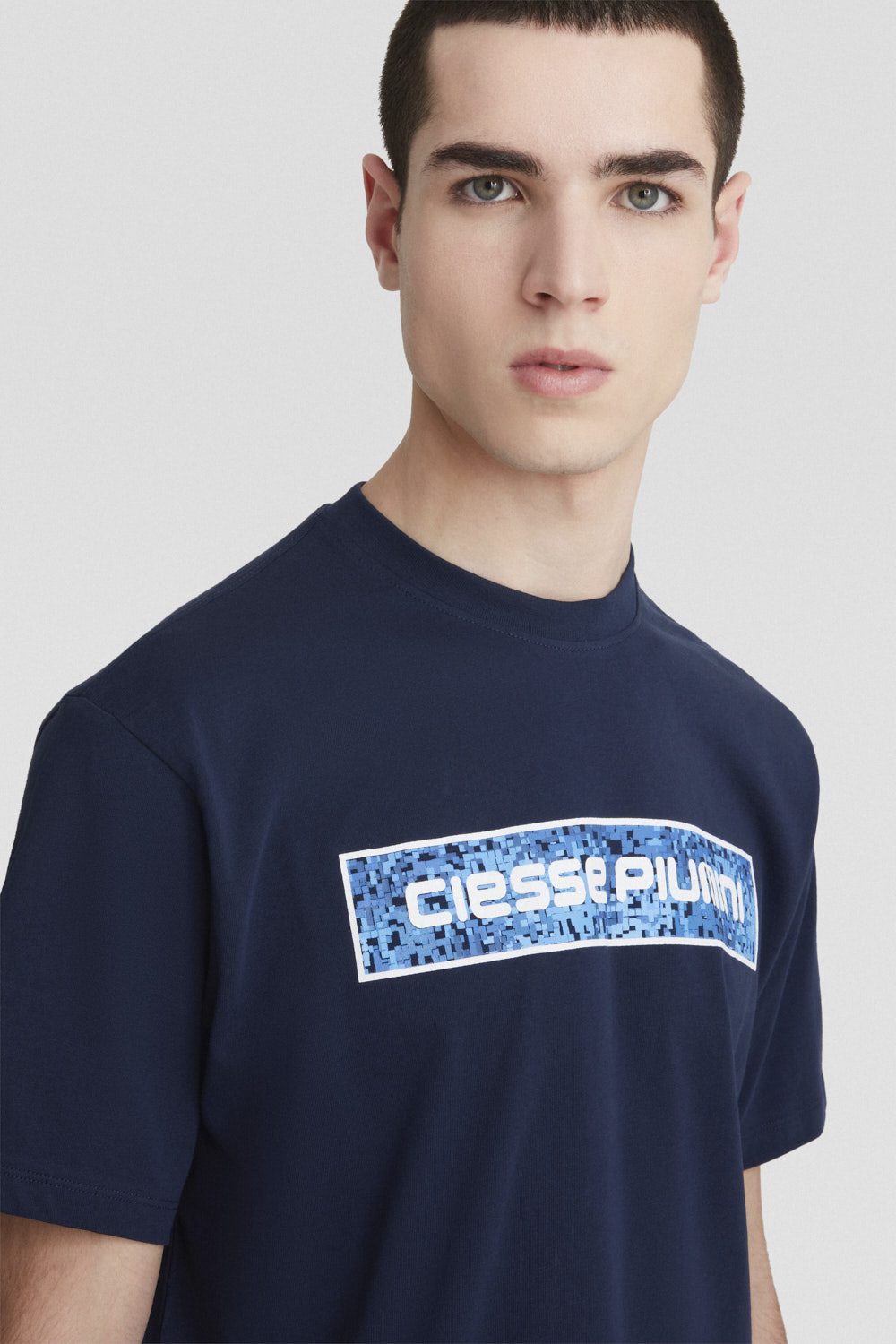 ciesse-t-shirt-herren-blau-baumwolle-mit-print image 6