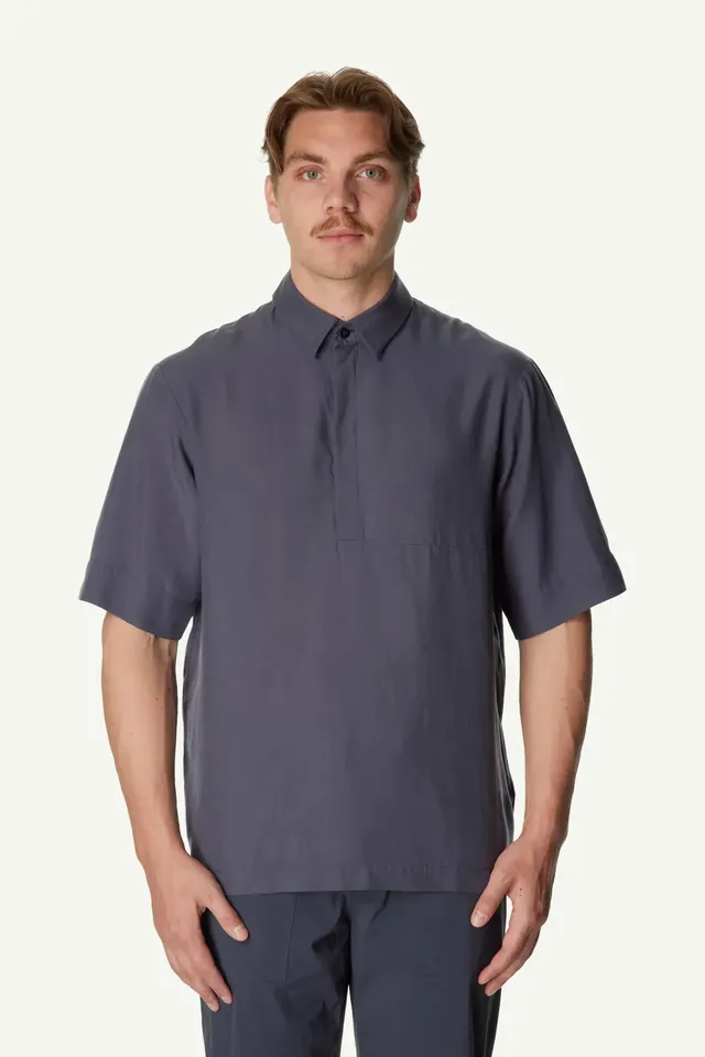 houdini-tree-polo-shirt-poloshirt-true-black-tencel image 1