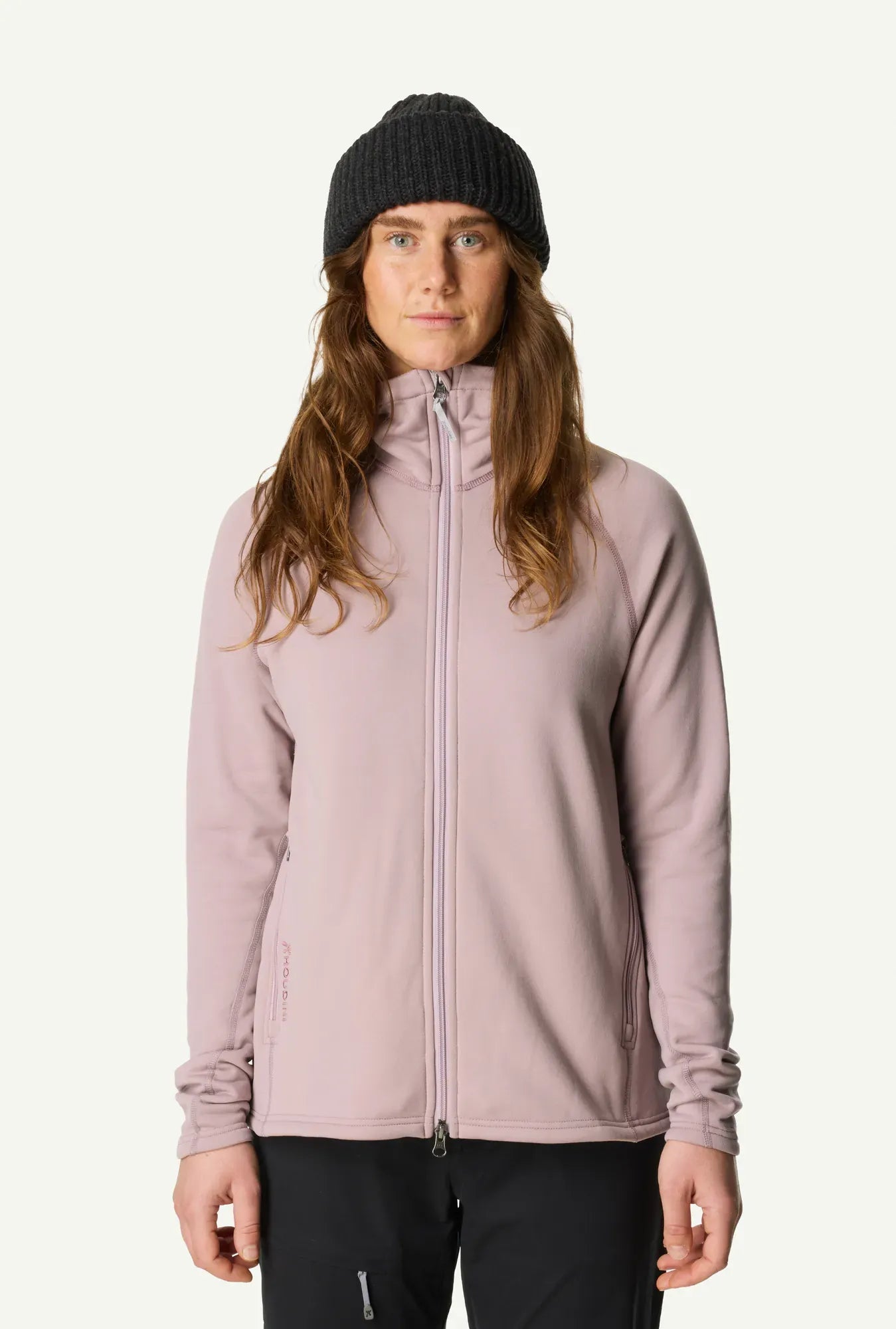 houdini-power-up-houdi-damen-hoodie-true-black-polartec-fleece image 1