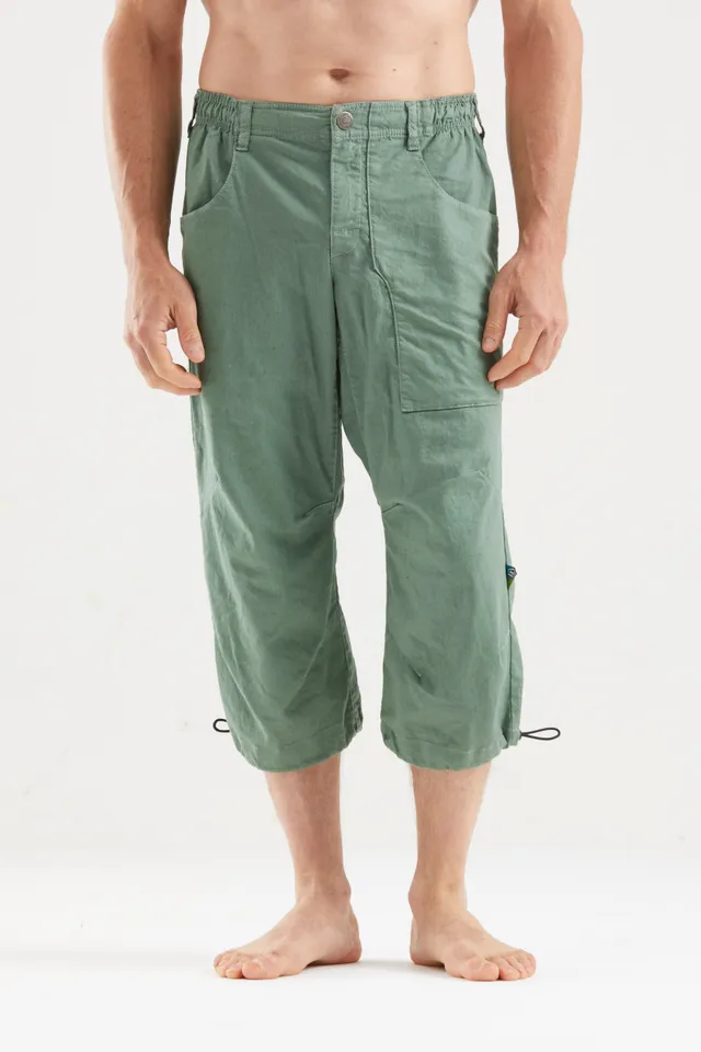 e9-fuoco-flax-3-4-kletterhose-agave-leinen-bio-baumwolle image 1