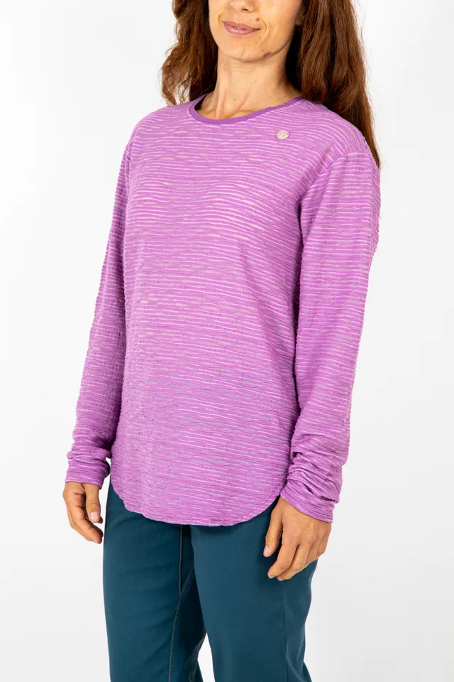 e9-kyla-langarmshirt-amythist-jacquard-regular-fit image 1