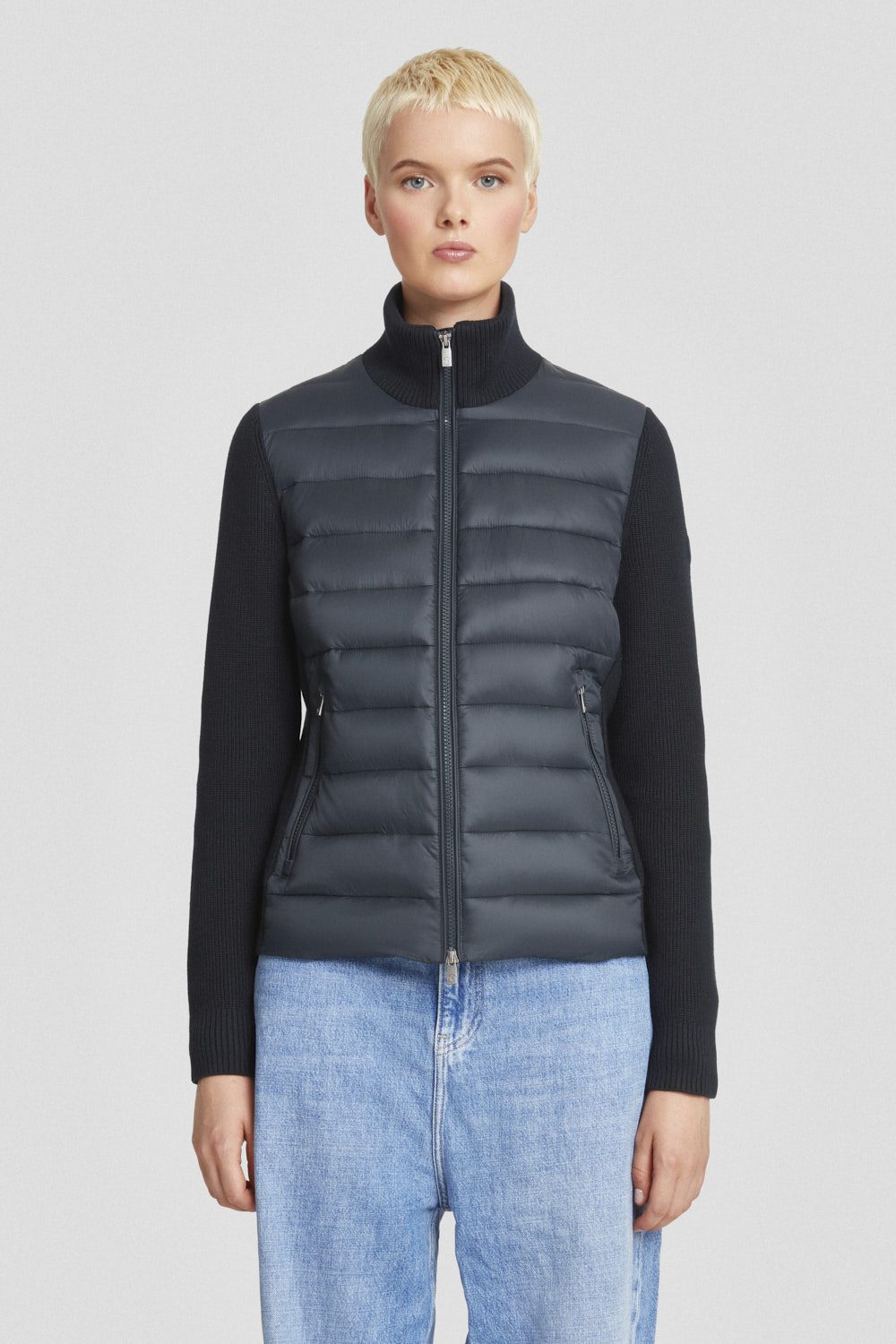 ciesse-outdoor-giacche-leggere-jacke-blau-mit-strick-rmeln image 1