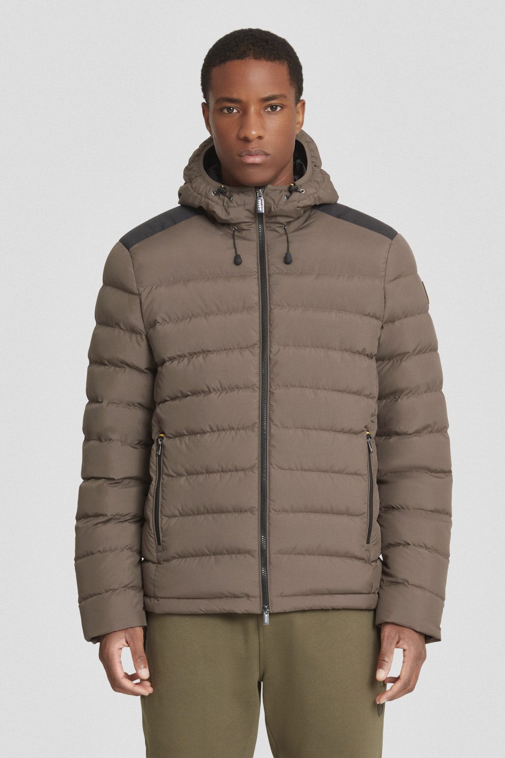 ciesse-outdoor-piumini-daunenjacke-kurz-braun-kapuze-wasserabweisend image 2
