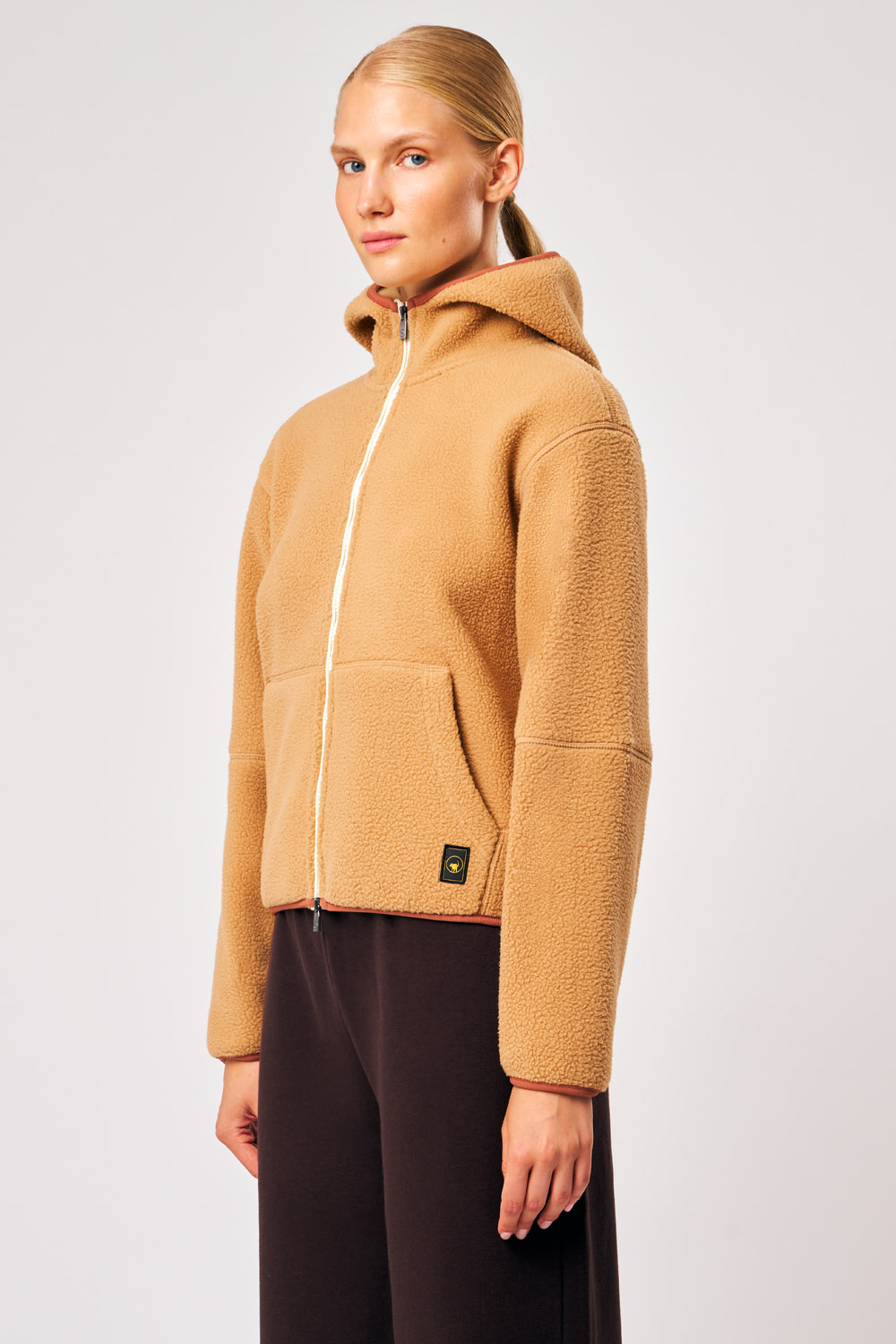 ciesse-outdoor-alix-teddyjacke-beige-damen-zip image 1