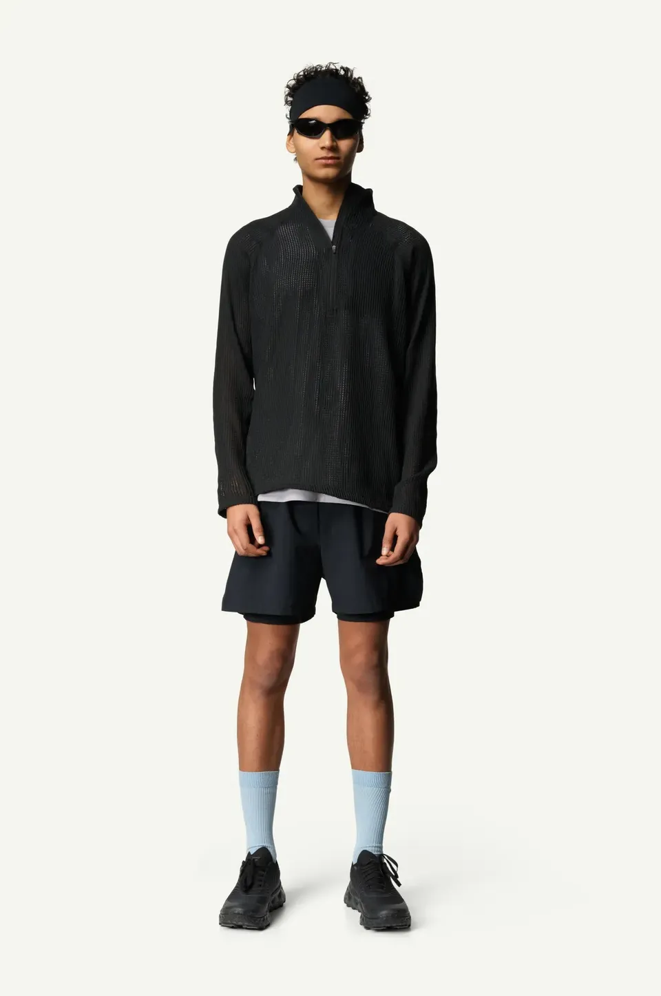houdini-pace-flow-half-zip-herren-true-black-atmungsaktiv image 1