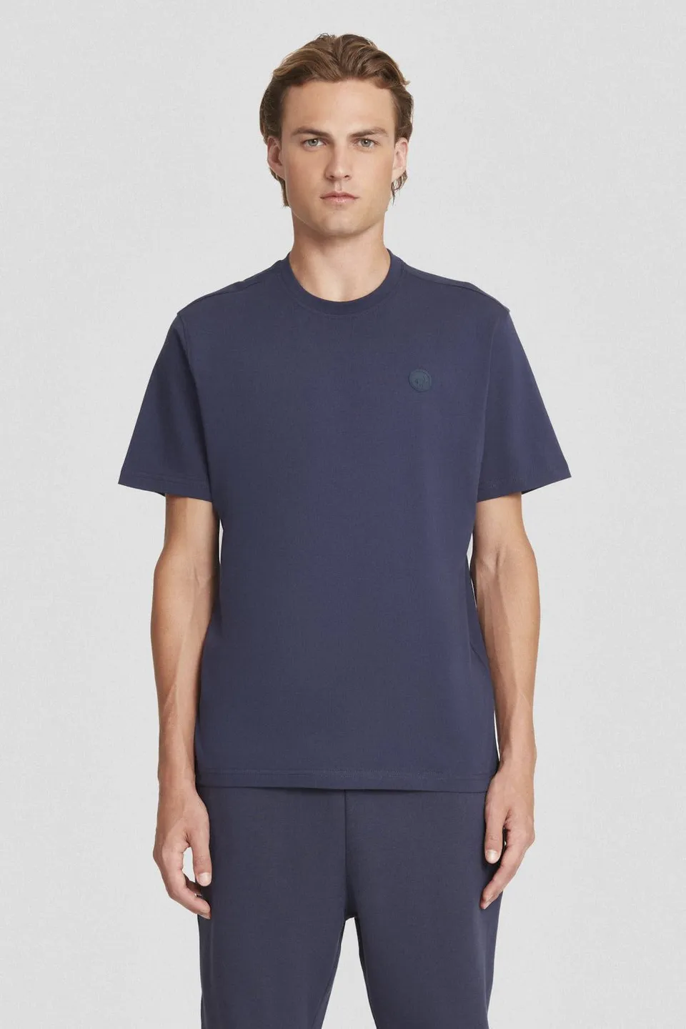 ciesse-t-shirt-girocollo-blau-baumwolle-rundhals image 1