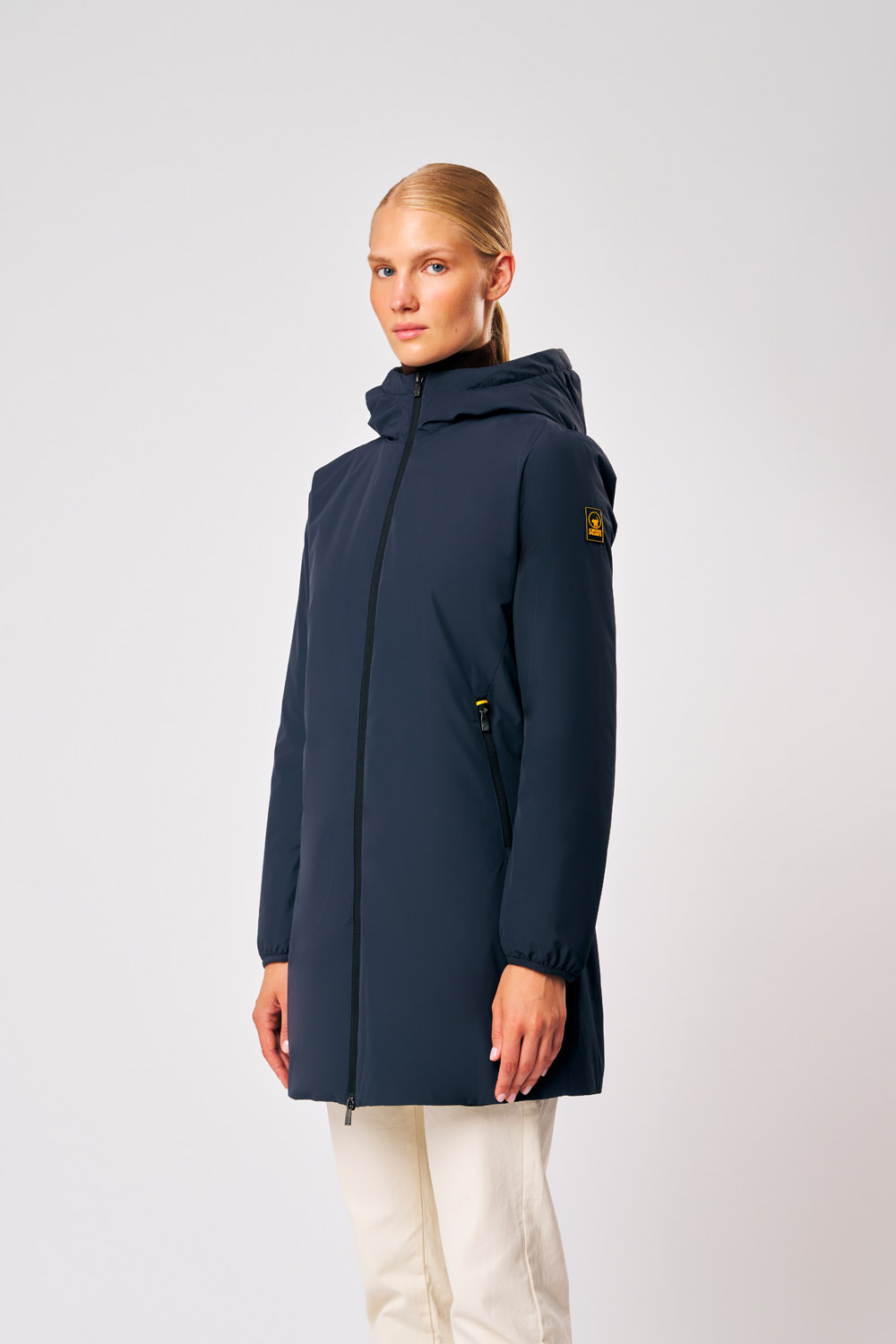 ciesse-outdoor-matilda-jacke-damen-blau-lang-kapuze image 2