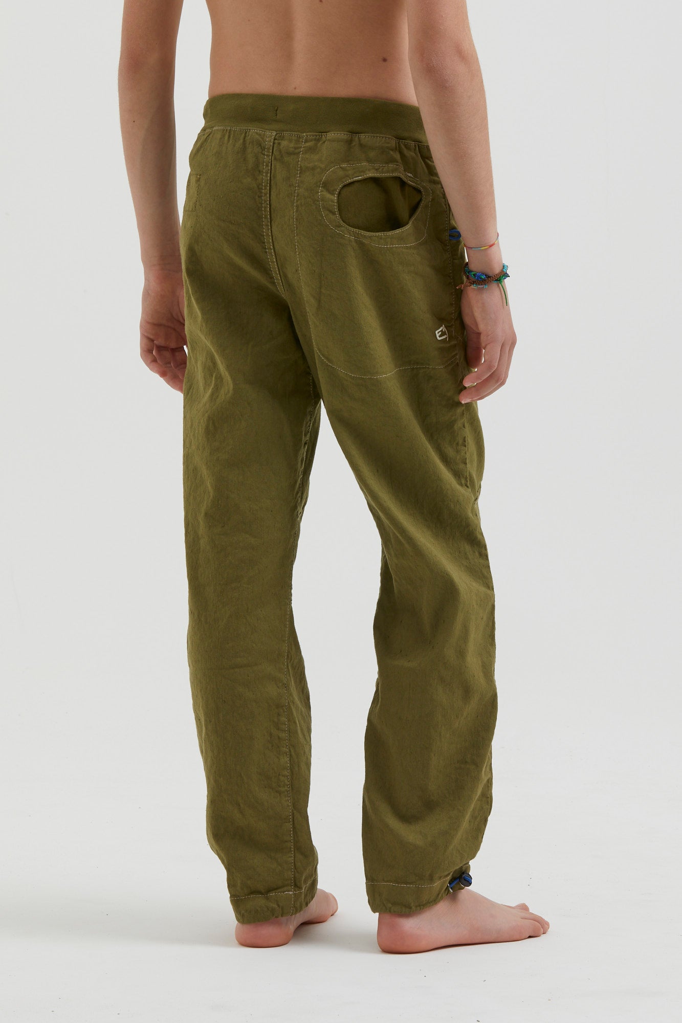 e9-b-rondo-flax-hose-avocado-leinen-kinder-klettern image 5