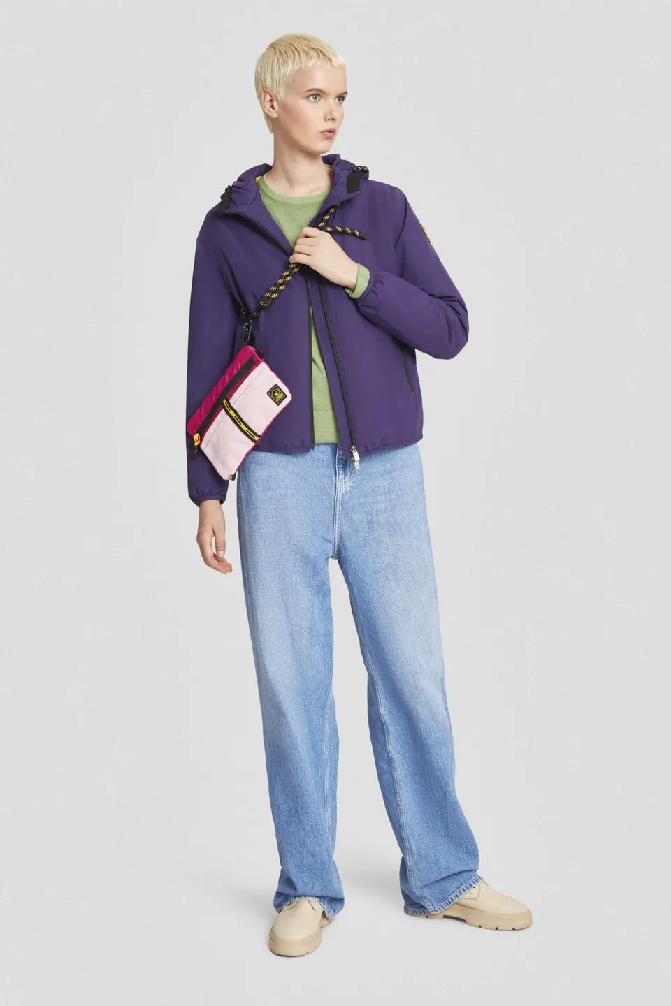 ciesse-winterjacke-steppjacke-lila-kapuze-polyester-dwr image 1