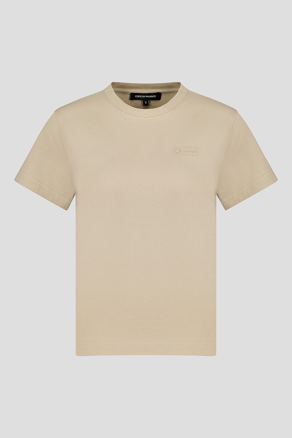 ciesse-outdoor-t-shirt-beige-baumwolle-rundhals-2 image 3