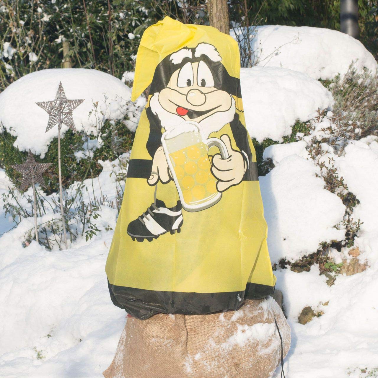 afp-winter-vlieshaube-fan-gelb-schwarz-110x150-cm-50g image 2