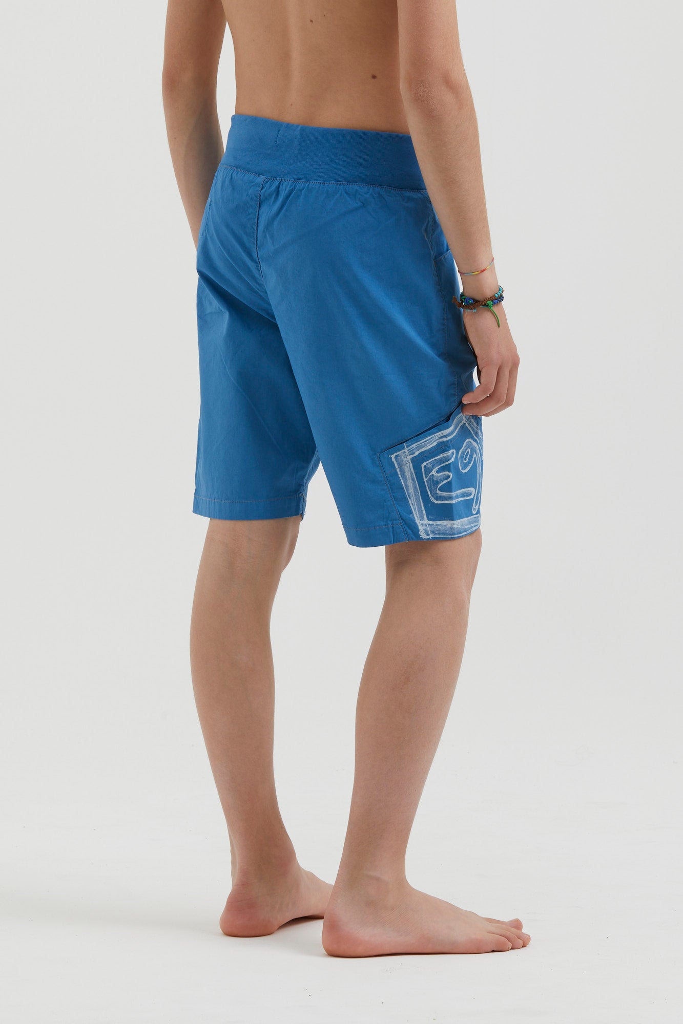 e9-b-pentago2-kinder-shorts-deep-blue-bio-baumwolle image 3