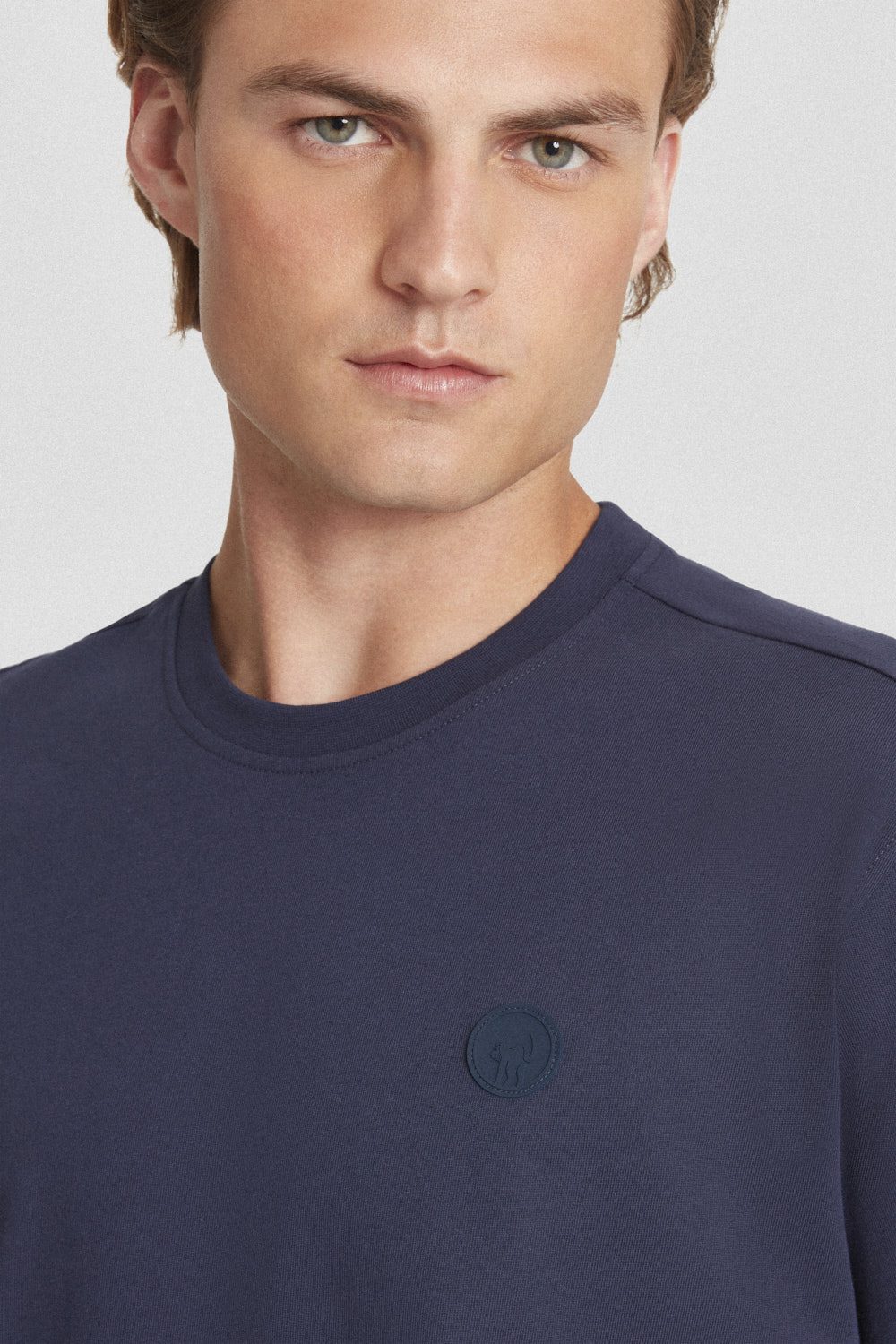 ciesse-t-shirt-girocollo-blau-baumwolle-rundhals image 3