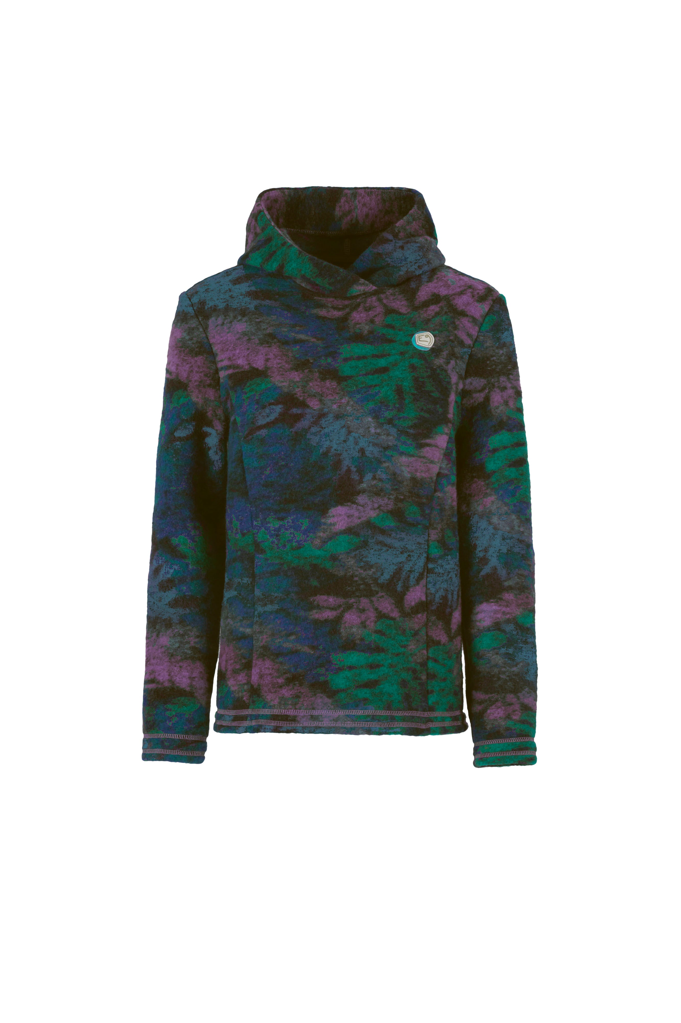 e9-astrid-hoodie-damen-emerald-wolle-gemustert image 7