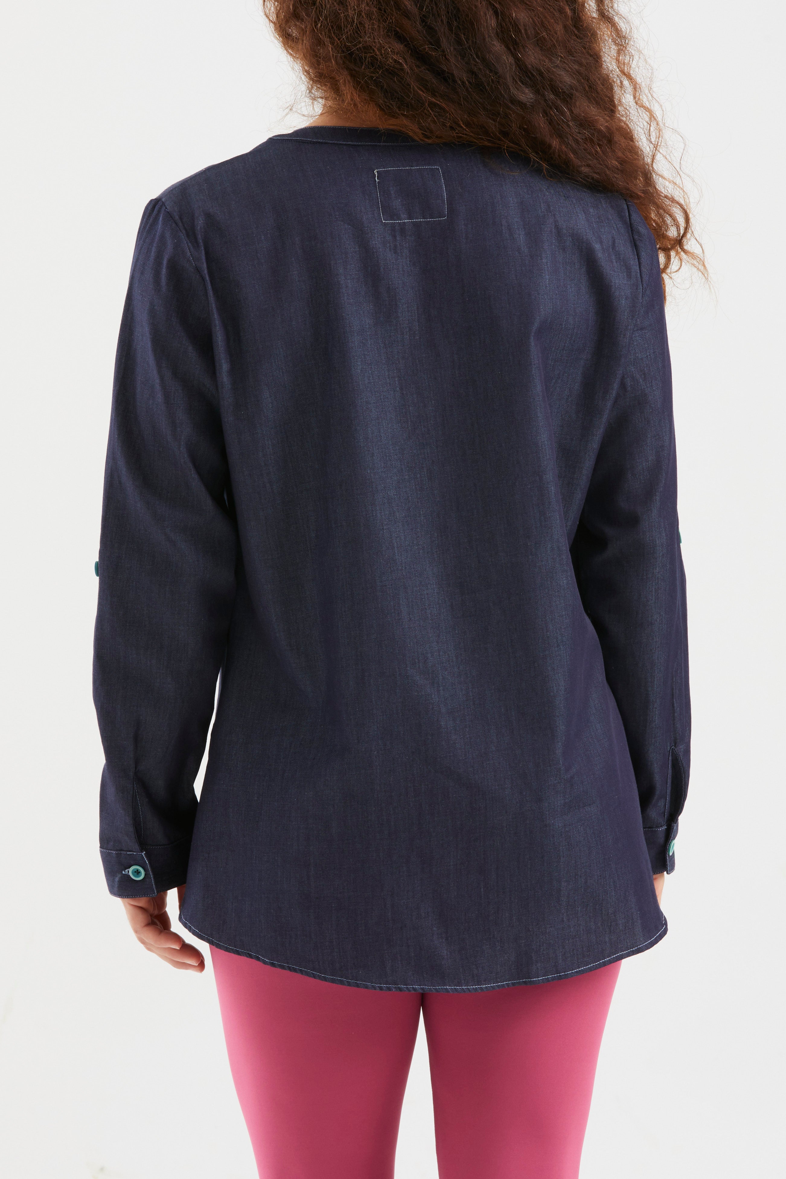 e9-swami-hemd-darkblue-denim-regular-fit image 2