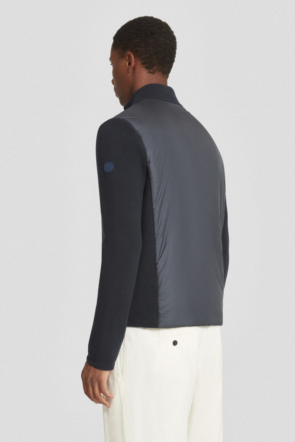 ciesse-jacke-blau-leicht-mit-strick-rmeln-regular image 4