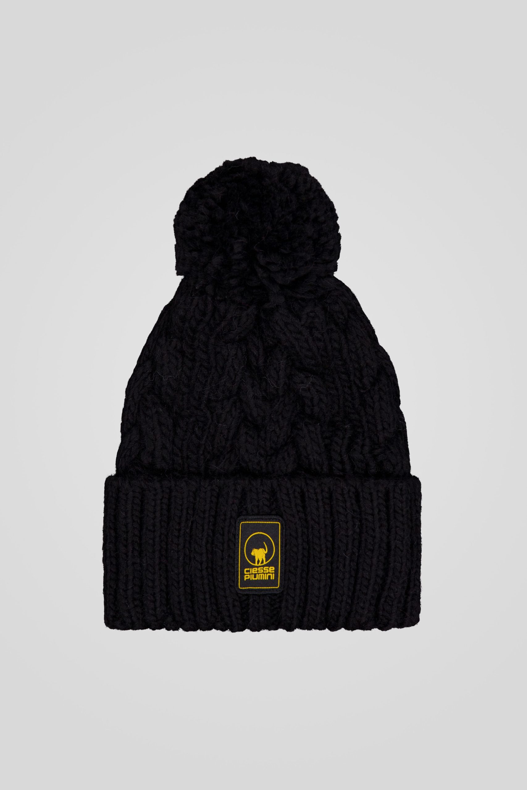 ciesse-outdoor-bommelm-tze-schwarz-strick-mit-pompon-wollmix image 1