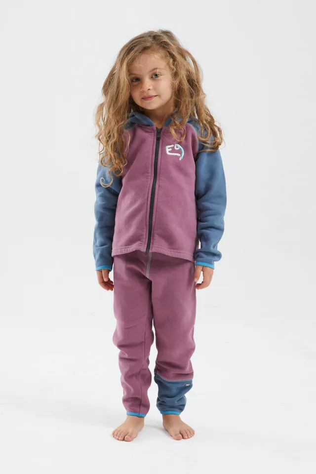 e9-pingu-babyanzug-cerulean-curry-bio-baumwolle-fleece image 1