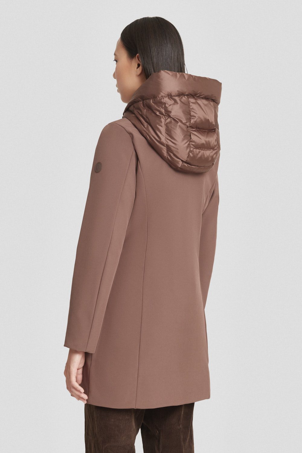 ciesse-outdoor-winterjacke-braun-softshell-daunen-slim image 3