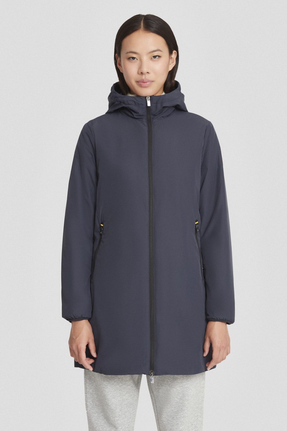 ciesse-giacche-invernali-winterjacke-lang-blau-kapuze-dwr image 2