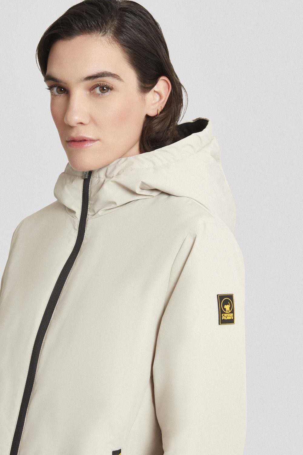 ciesse-outdoor-lange-winterjacke-beige-mit-kapuze image 3