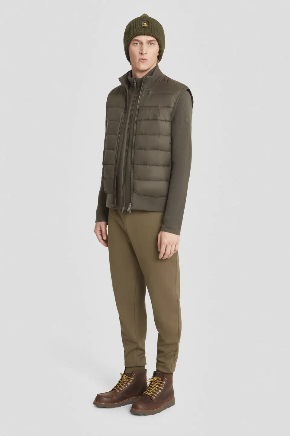 ciesse-gilet-steppweste-gr-n-gef-ttert-strick image 1