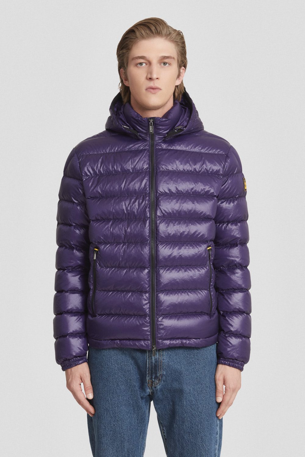 ciesse-outdoor-daunenjacke-violett-kurz-abnehmbare-kapuze image 2