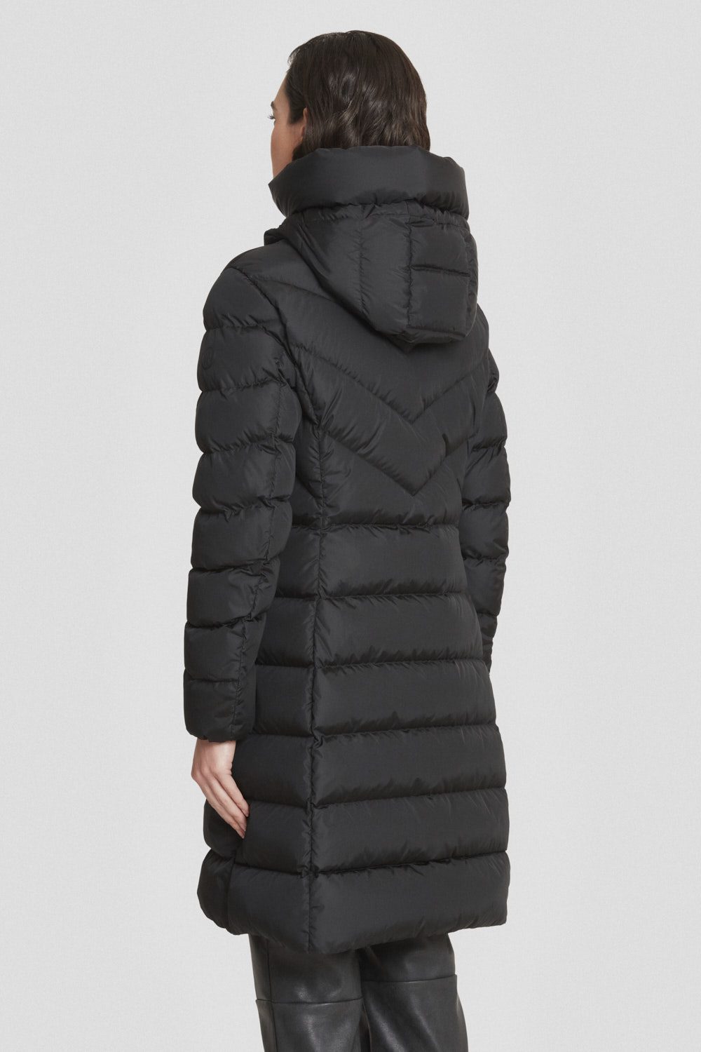 ciesse-outdoor-piumini-daunenmantel-lang-schwarz-mit-kapuze image 4