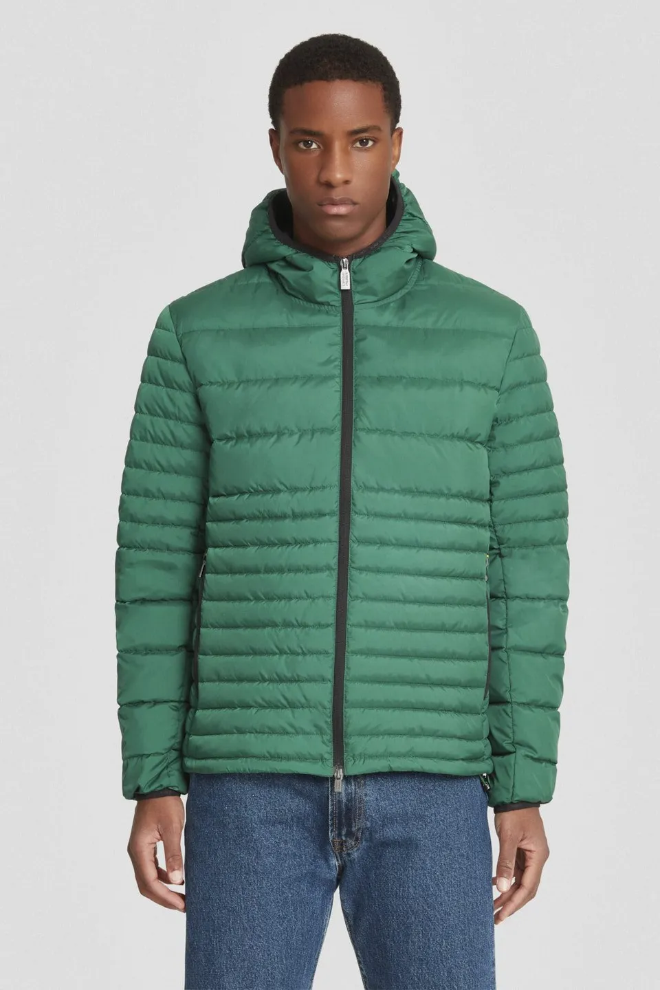 ciesse-piumini-daunenjacke-gr-n-mit-kapuze-polyester-dwr image 1
