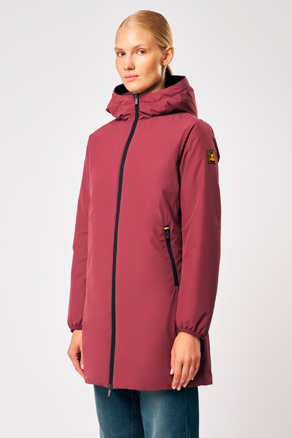 ciesse-matilda-winterjacke-damen-bordeaux-lang-kapuze image 3