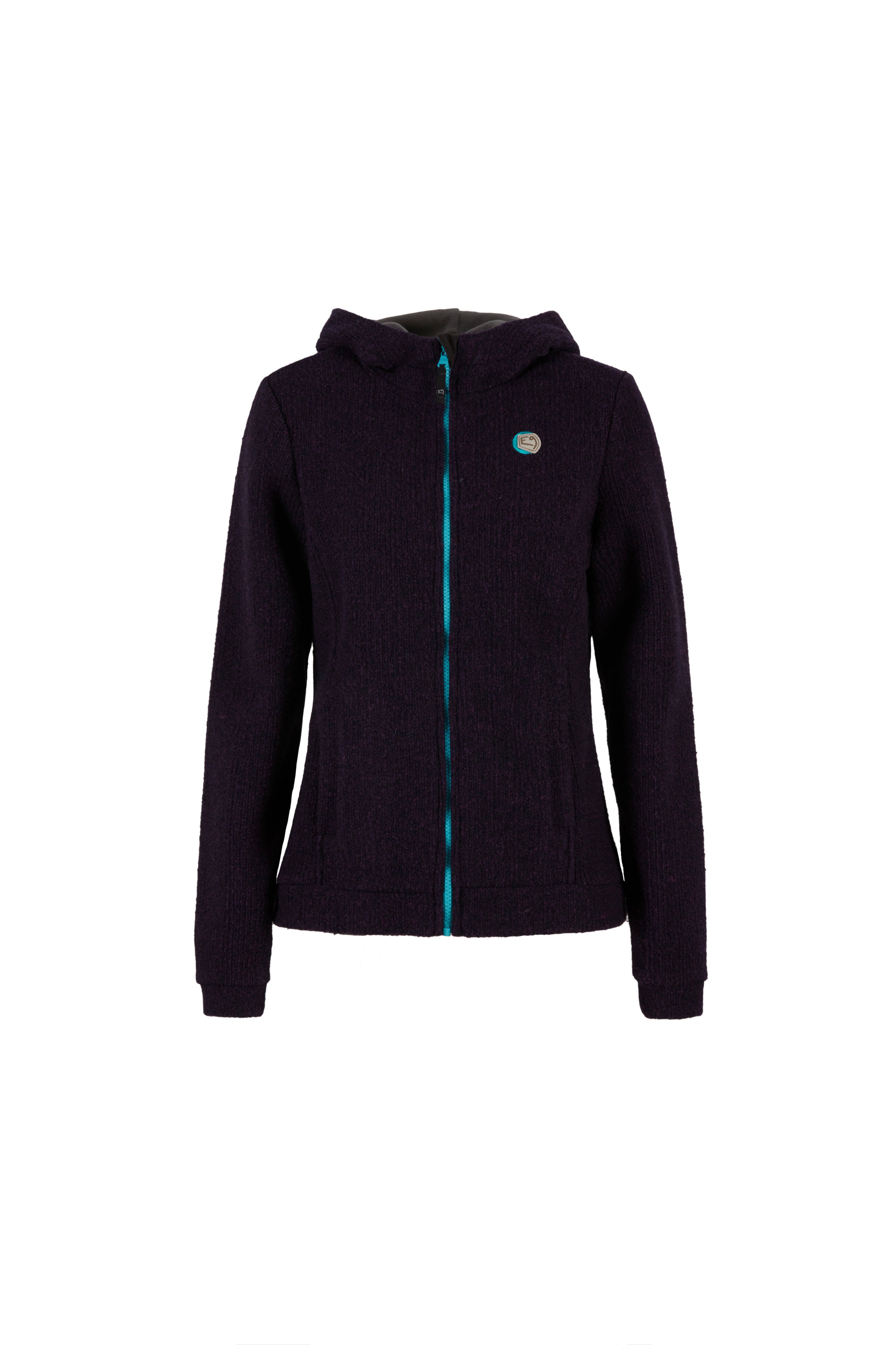 e9-mimma-strickjacke-bordeaux-cream-hoodie-damen image 6