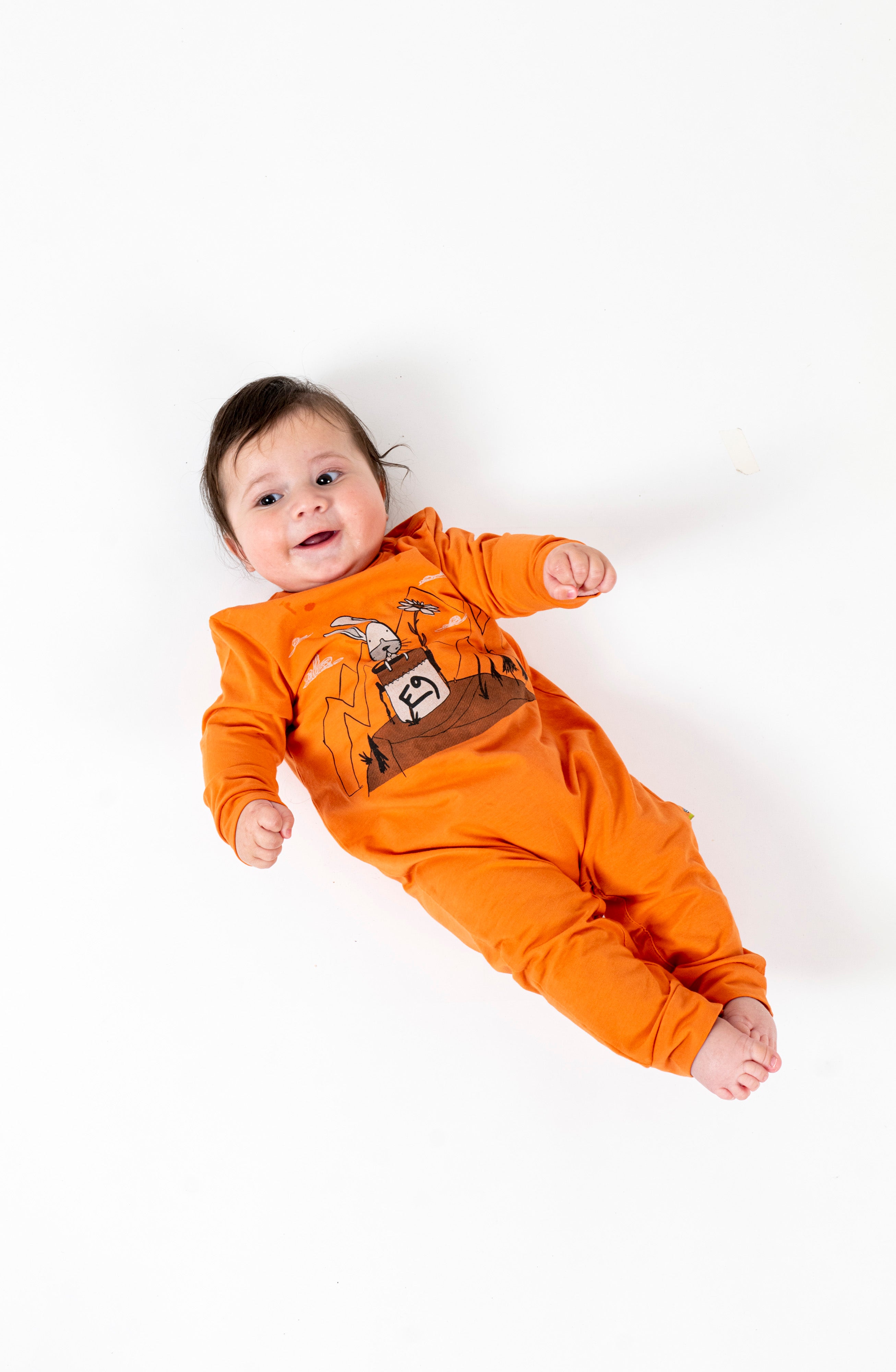 e9-bunny-baby-jumpsuit-bio-baumwolle-saffron-9-12m image 2