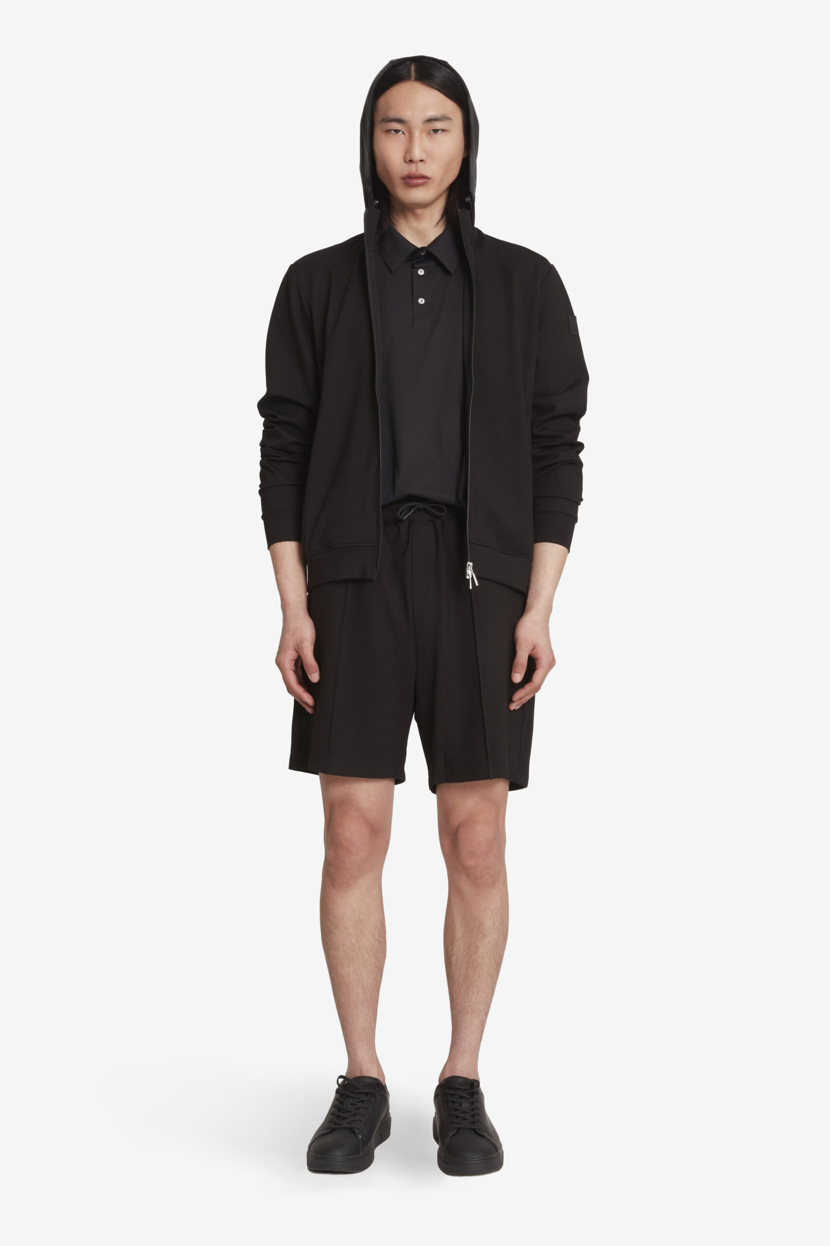 ciesse-naku-full-zip-hoodie-herren-schwarz-abnehmbare-kapuze image 1