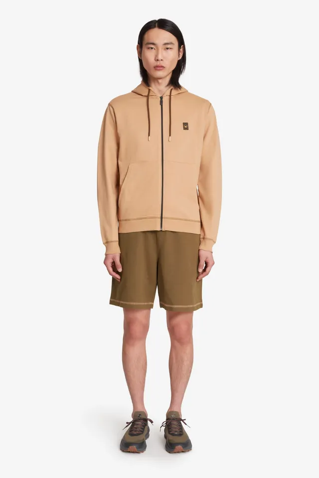 ciesse-outdoor-kurt-kapuzen-hoodie-herren-beige-baumwolle-zip image 1