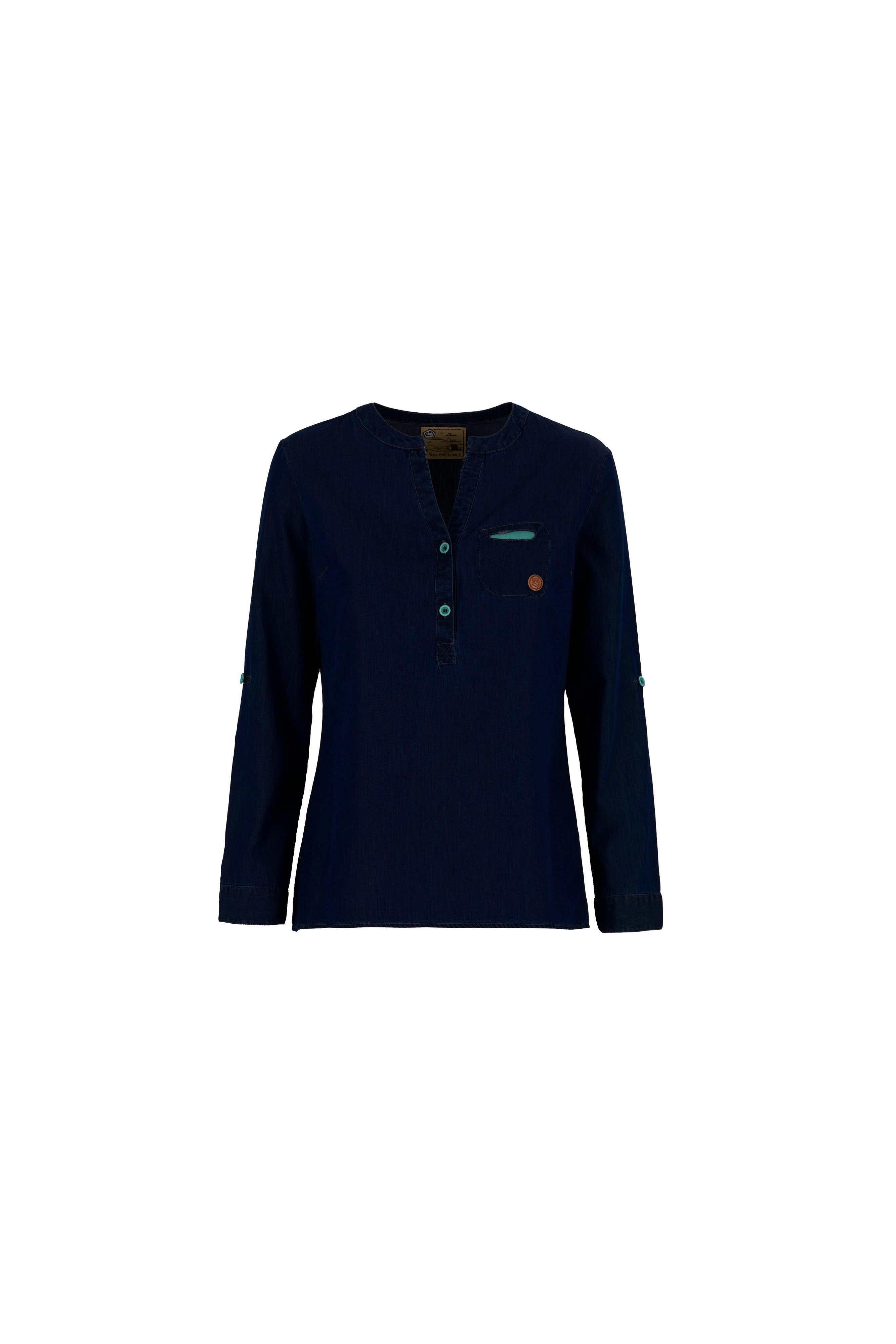 e9-swami-hemd-darkblue-denim-regular-fit image 5