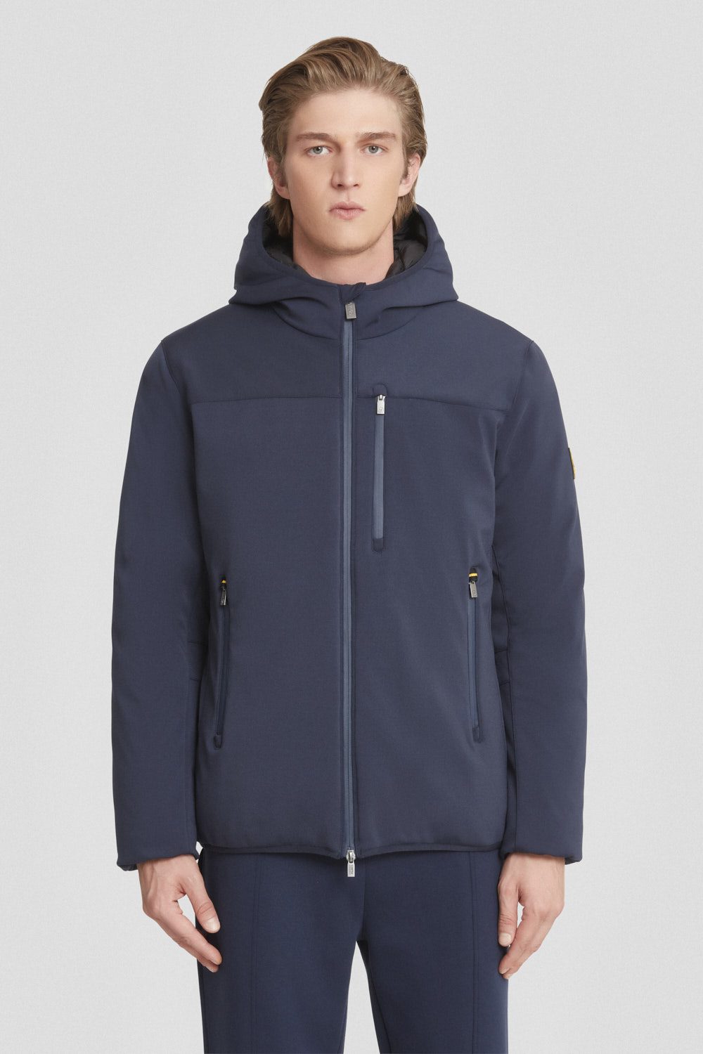 ciesse-outdoor-giacche-leggere-softshelljacke-kurz-blau-kapuze image 1